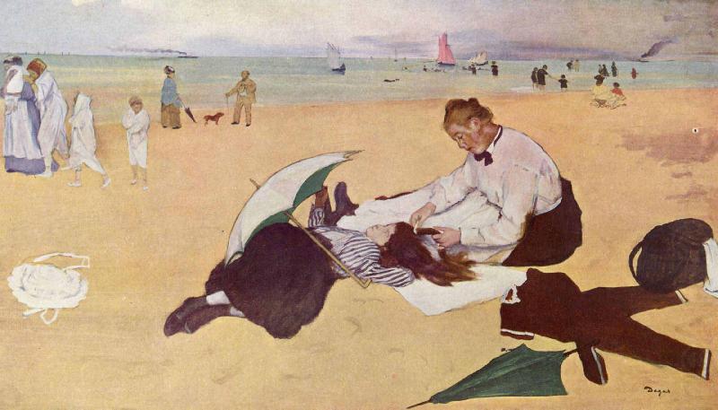Beach Scene, Edgar Degas